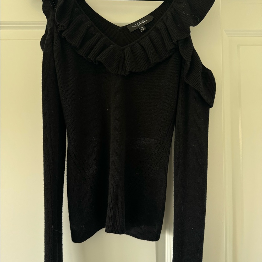 Intermix Black V-Neck Sweater